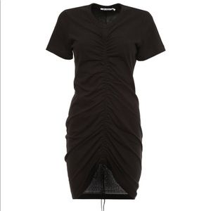 T by Alexander Wang black drawstring dress